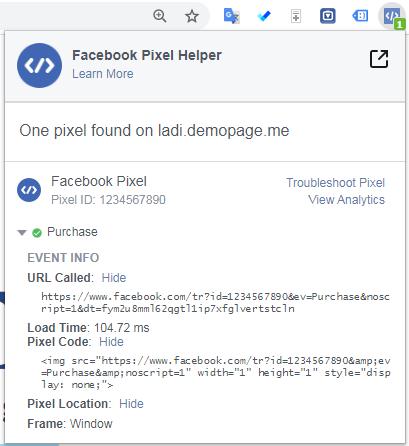 Kiểm tra lại bằng Facebook Pixel Helper